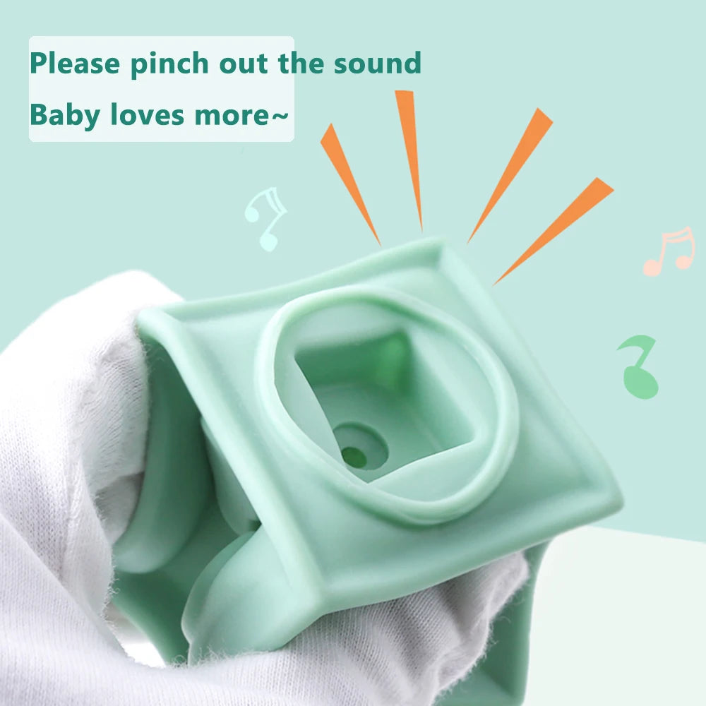 Silicone Building Blocks Baby Grasp Toy 3D Touch Hand Soft Balls Baby Massage Rubber Teethers Toys