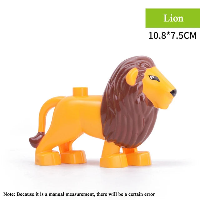 Big Size Diy Building Blocks Animal Accessories Figures Lion Panda Compatible with Big Size Toys for Children Kids Gifts