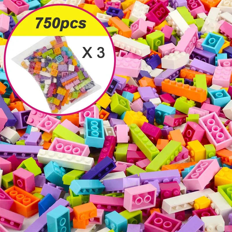 1000 Pieces Building Blocks City DIY Creative Bricks Compatible inglys Bricks Bulk Base Plate Educational Kids Toy Blocks