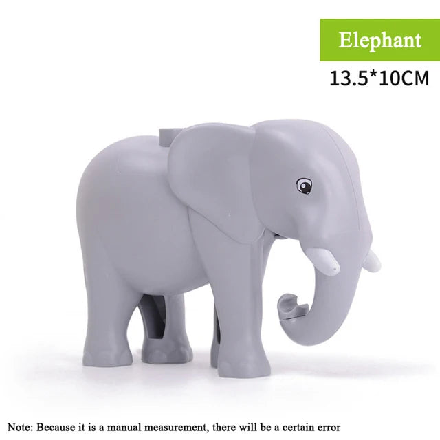 Big Size Diy Building Blocks Animal Accessories Figures Lion Panda Compatible with Big Size Toys for Children Kids Gifts