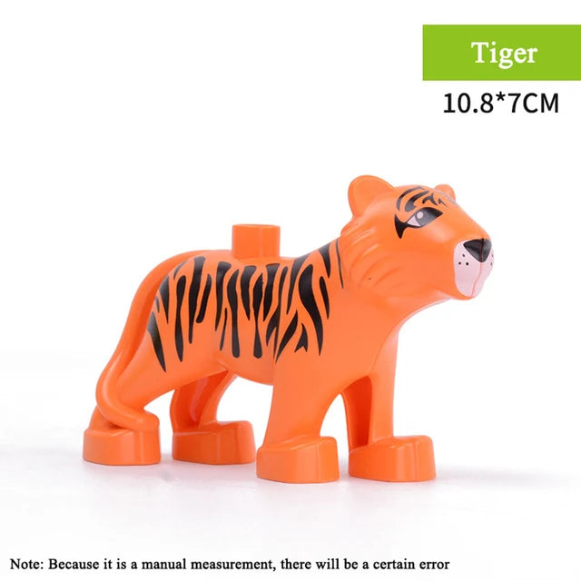 Big Size Diy Building Blocks Animal Accessories Figures Lion Panda Compatible with Big Size Toys for Children Kids Gifts
