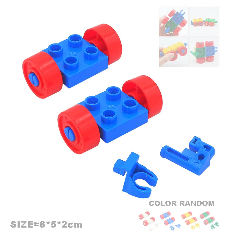 Car Model Children Assemble Toys Big Building Blocks City Traffic Parts Vehicle Trailer Chassis Boat Motorcycle Compatible brick