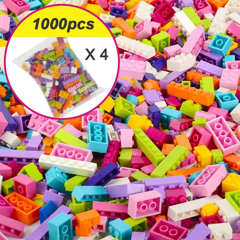 1000 Pieces Building Blocks City DIY Creative Bricks Compatible inglys Bricks Bulk Base Plate Educational Kids Toy Blocks