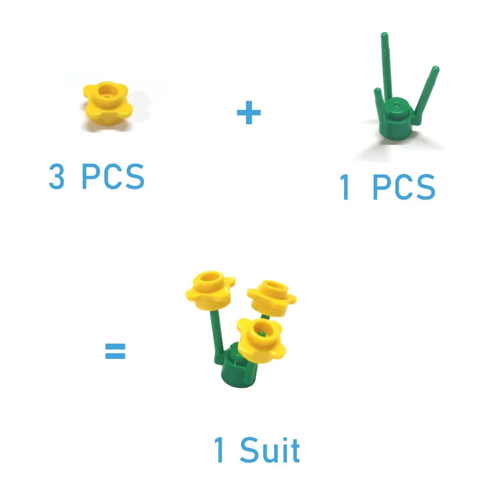 DIY Building Blocks Figures Bricks Flower Plants 120 Suit Educational Creative Size Compatible With 33291 Toys for Children