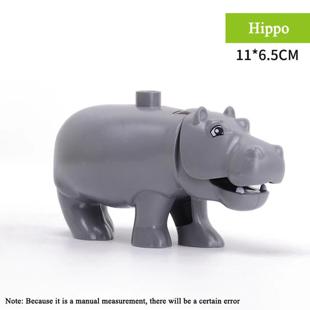 Big Size Diy Building Blocks Animal Accessories Figures Lion Panda Compatible with Big Size Toys for Children Kids Gifts