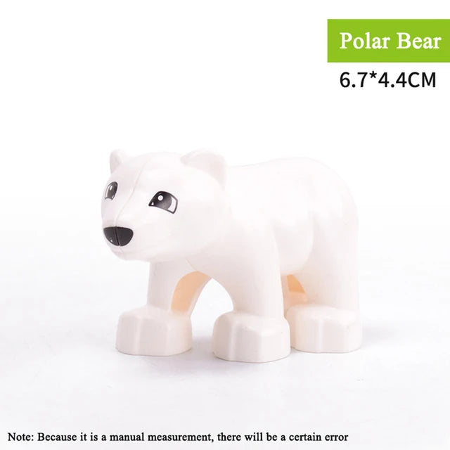 Big Size Diy Building Blocks Animal Accessories Figures Lion Panda Compatible with Big Size Toys for Children Kids Gifts