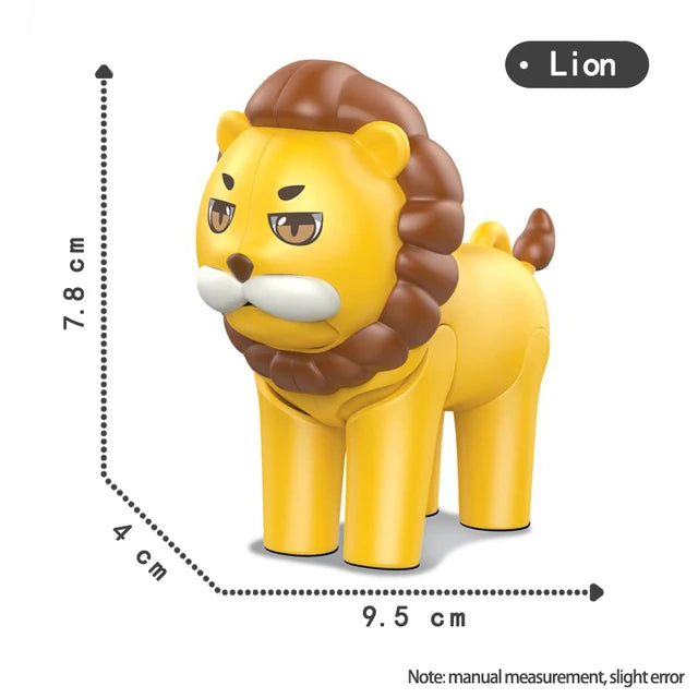 Big Size Diy Building Blocks Animal Accessories Figures Lion Panda Compatible with Big Size Toys for Children Kids Gifts