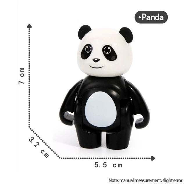 Big Size Diy Building Blocks Animal Accessories Figures Lion Panda Compatible with Big Size Toys for Children Kids Gifts