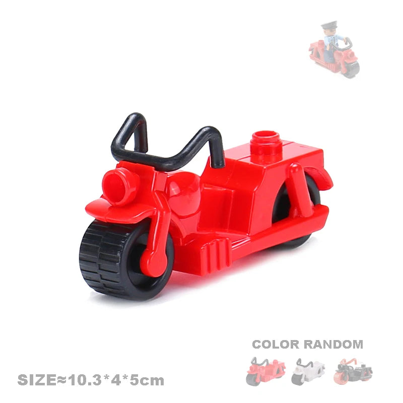 Car Model Children Assemble Toys Big Building Blocks City Traffic Parts Vehicle Trailer Chassis Boat Motorcycle Compatible brick