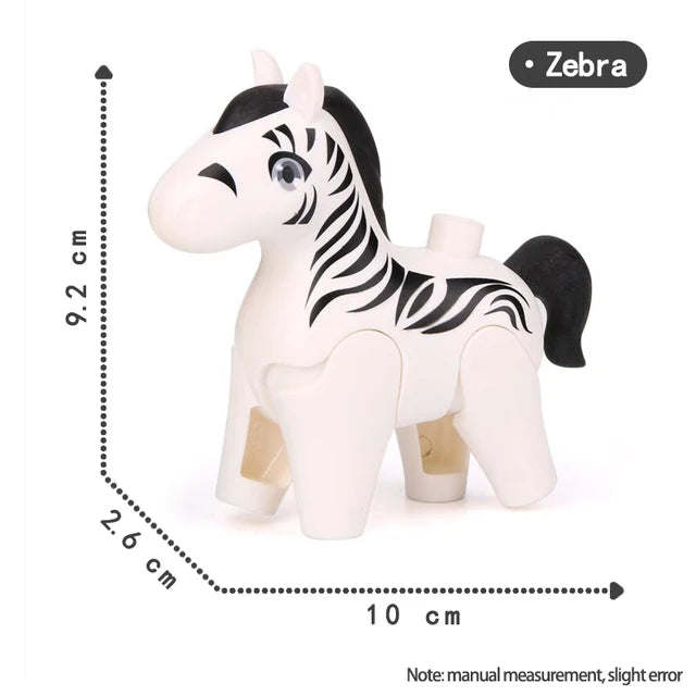 Big Size Diy Building Blocks Animal Accessories Figures Lion Panda Compatible with Big Size Toys for Children Kids Gifts