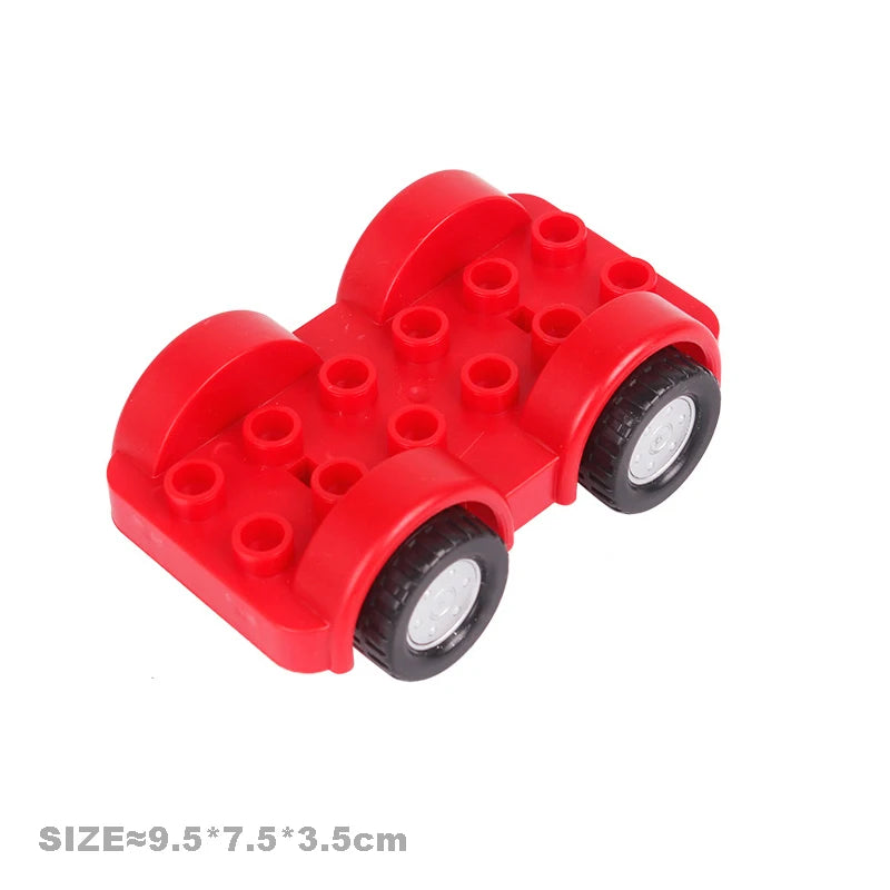 Car Model Children Assemble Toys Big Building Blocks City Traffic Parts Vehicle Trailer Chassis Boat Motorcycle Compatible brick