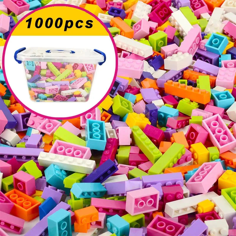 1000 Pieces Building Blocks City DIY Creative Bricks Compatible inglys Bricks Bulk Base Plate Educational Kids Toy Blocks