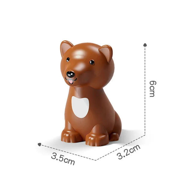 Big Size Diy Building Blocks Animal Accessories Figures Lion Panda Compatible with Big Size Toys for Children Kids Gifts