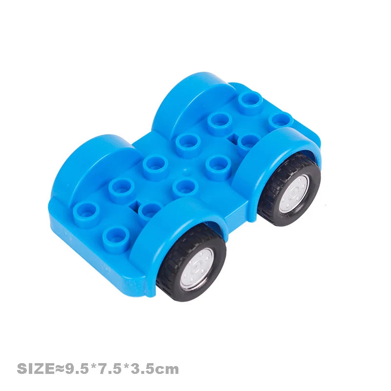 Car Model Children Assemble Toys Big Building Blocks City Traffic Parts Vehicle Trailer Chassis Boat Motorcycle Compatible brick